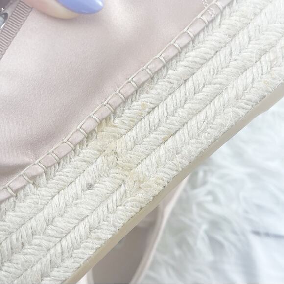 Miu Miu Women's Pink Satin Lace-up Platform Espadrille Sneaker Size‎ 42 - Picture 8 of 8